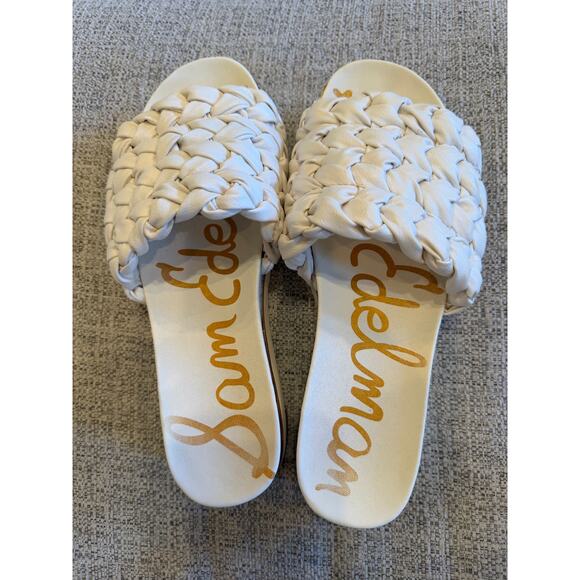 Sam Edelman Ainslie White Braided Sandal Slide Open Toe Size 9.5 - Picture 4 of 9